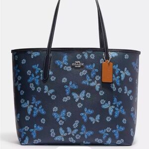 Coach Butterflies City Tote Handbag